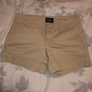 Khaki Midi Boater Shorts